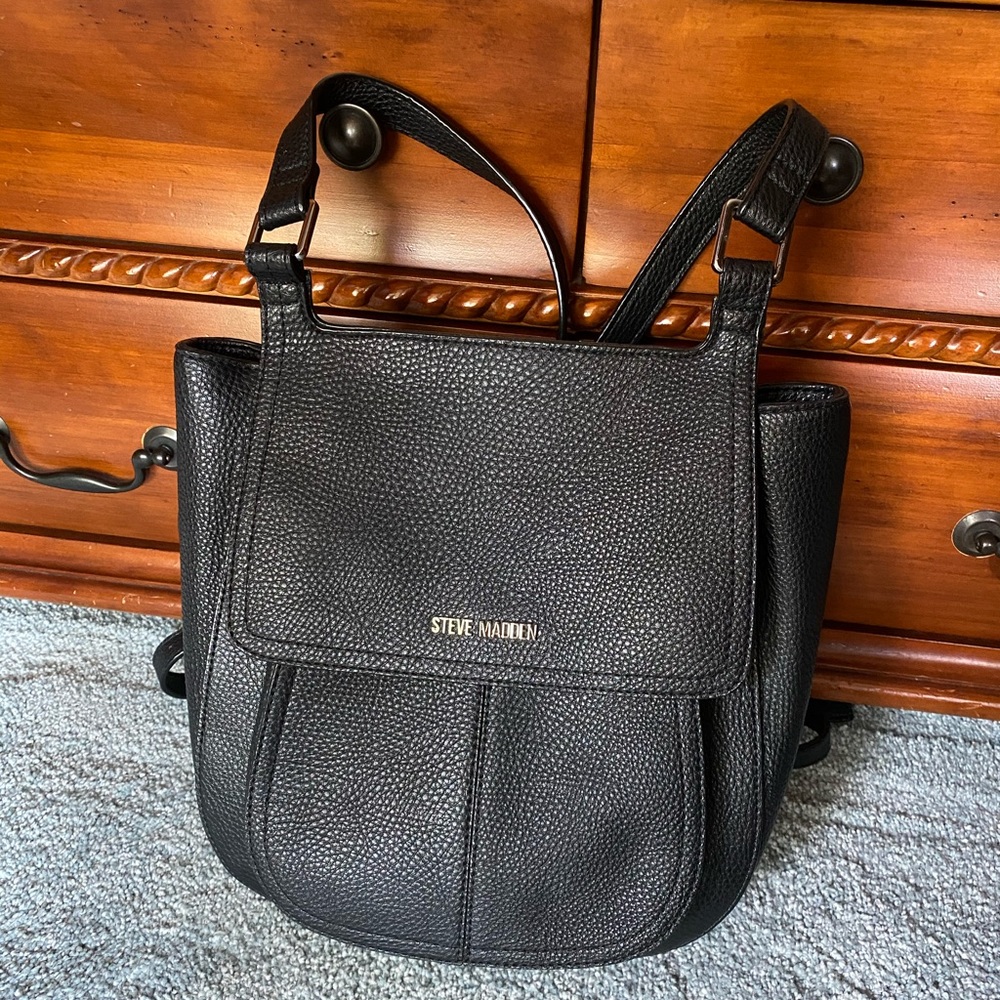 Steve Madden Leather Backpack Purse